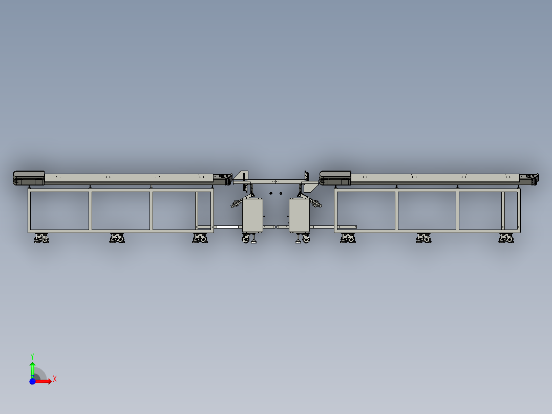 双排快速输送机前视图