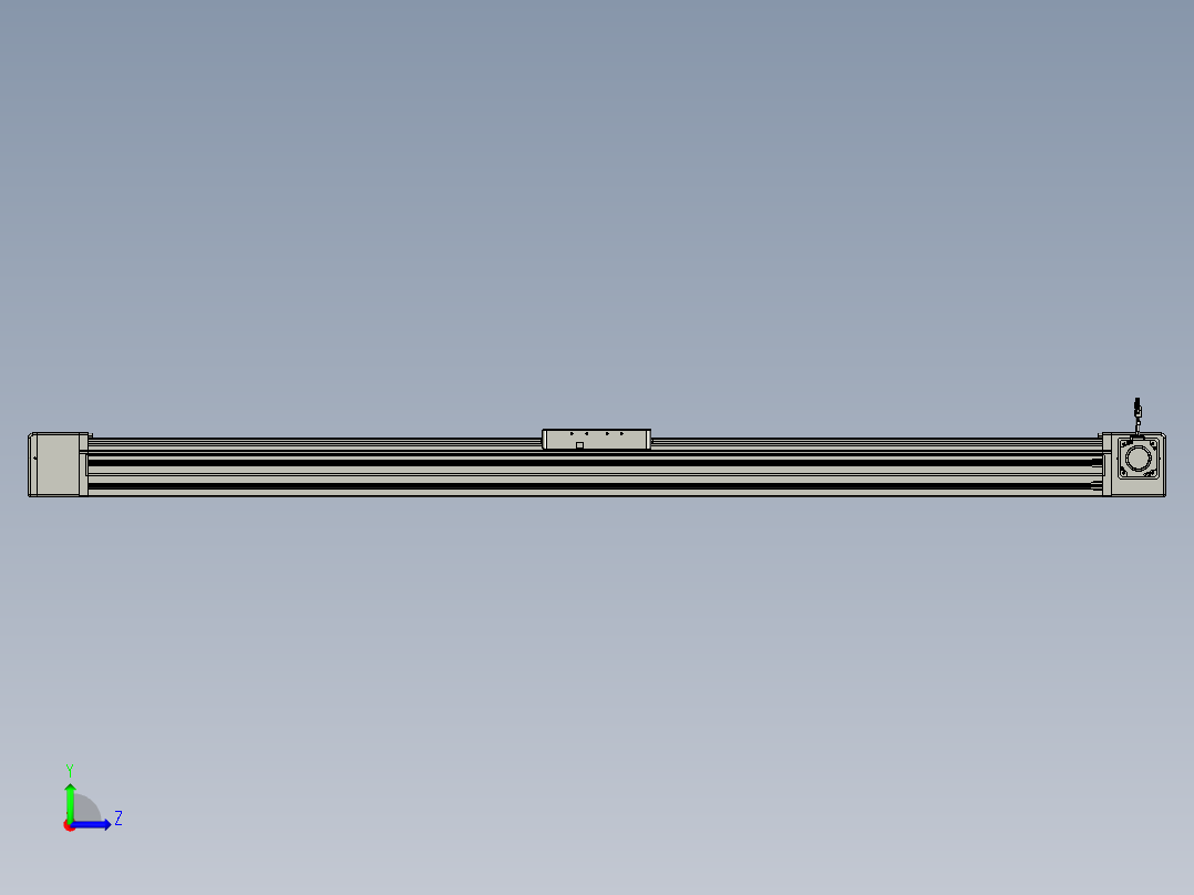 威洛博直线电机模组EB20-L224-S1950-R-ZP75-MS3-5K左视图