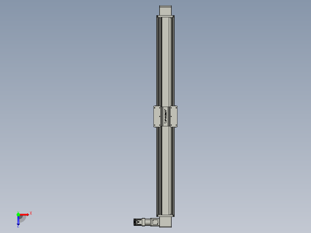 威洛博直线电机模组EB20-L224-S1950-R-ZP75-MS3-5K俯视图