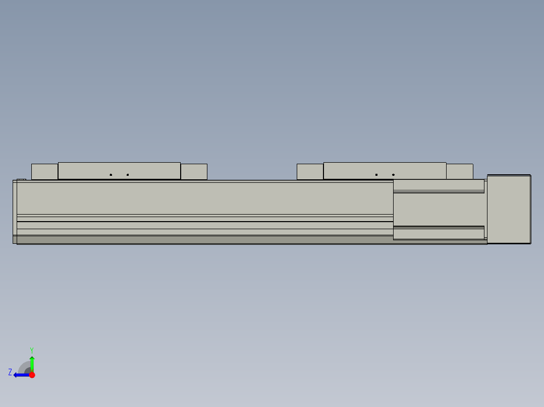 直线模组LHC17-S300-R设计图纸右视图