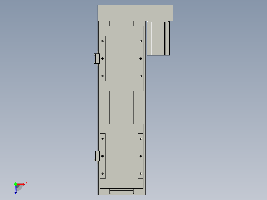 直线模组LHC17-S300-R设计图纸俯视图