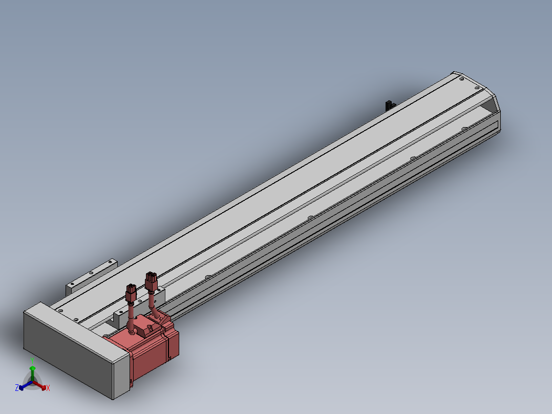 精密模组MY100-T10-600L-BL-P20B-C4-C正等轴测图