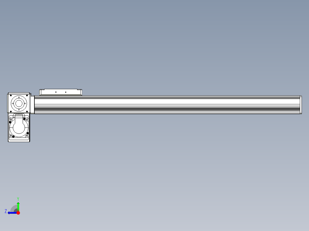同步带全封闭直线模组TPA-HCB-105D-90-L600-LP-Y-P20-N3右视图