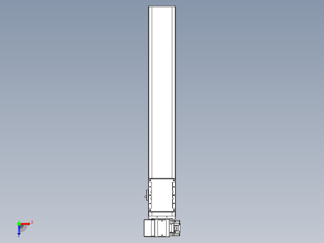 同步带全封闭直线模组TPA-HCB-105D-90-L600-LP-Y-P20-N3俯视图