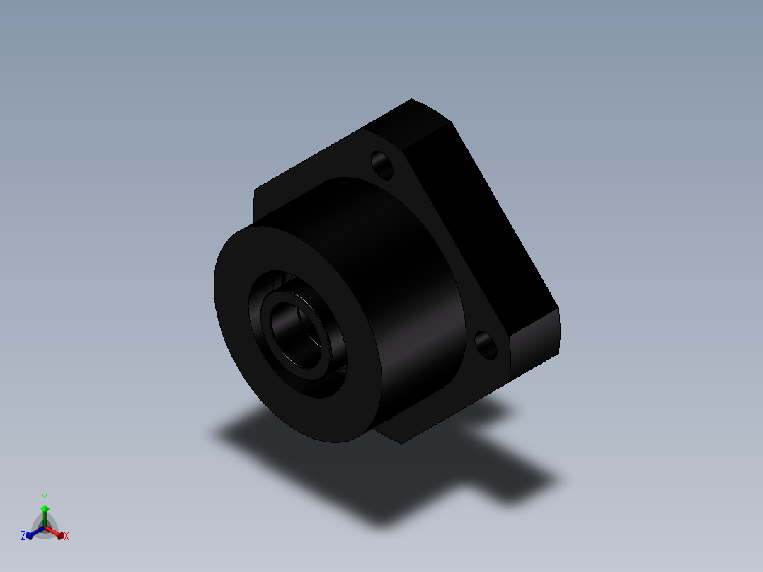 丝杆固定侧LEB01-10正等轴测图