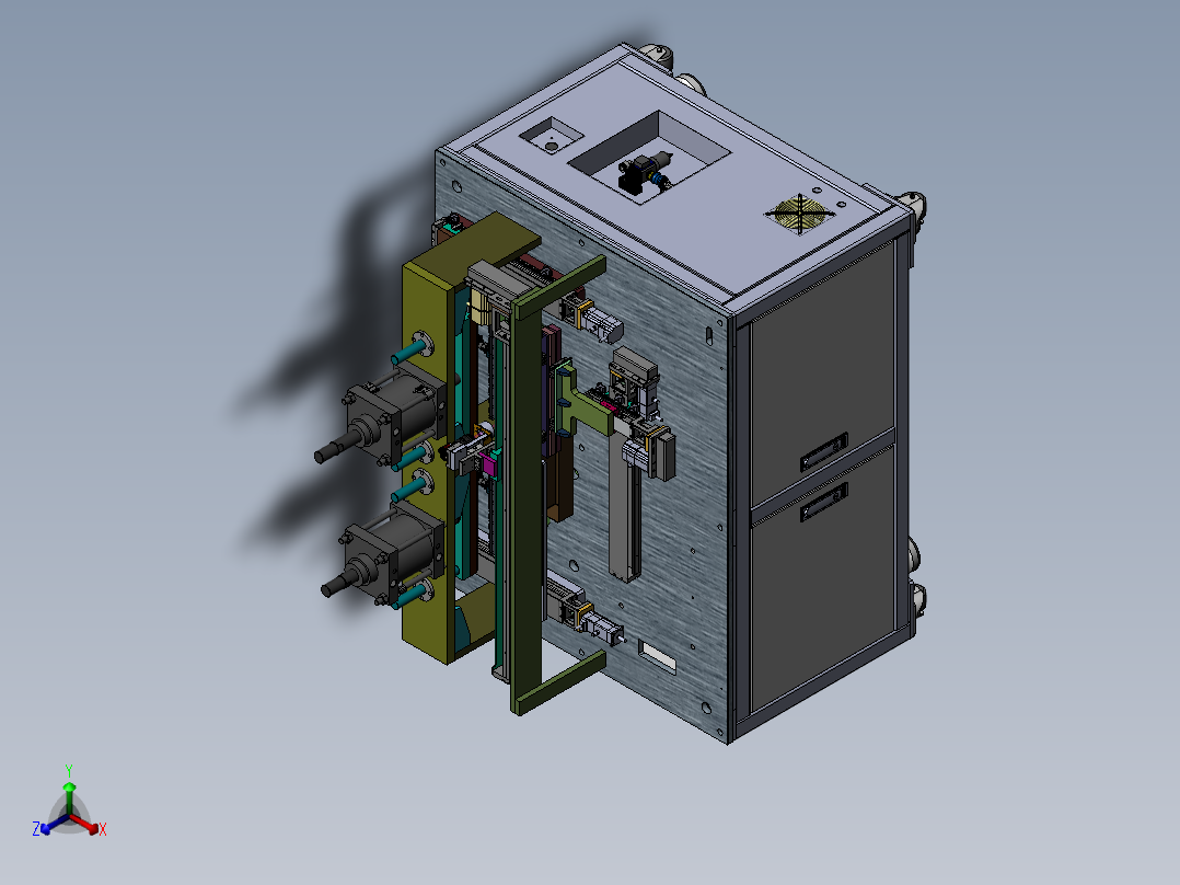 电阻自动切割测试机(含DFM)sw18可编辑正等轴测图