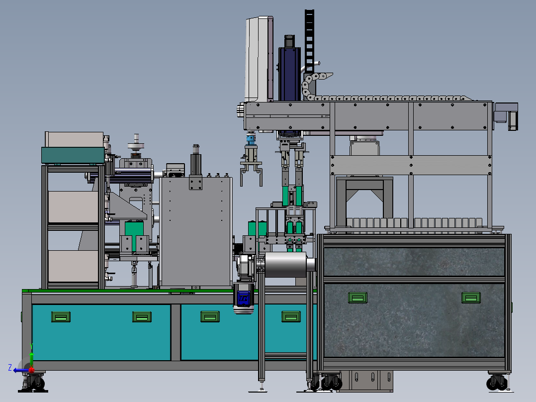 锂电池气密检测机sw18可编辑右视图
