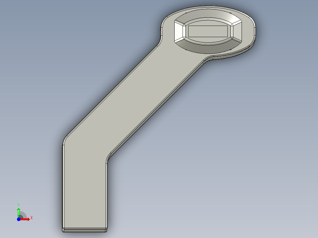 取手(鋁合金)(B)A1-3D多系列多零件图纸模型前视图