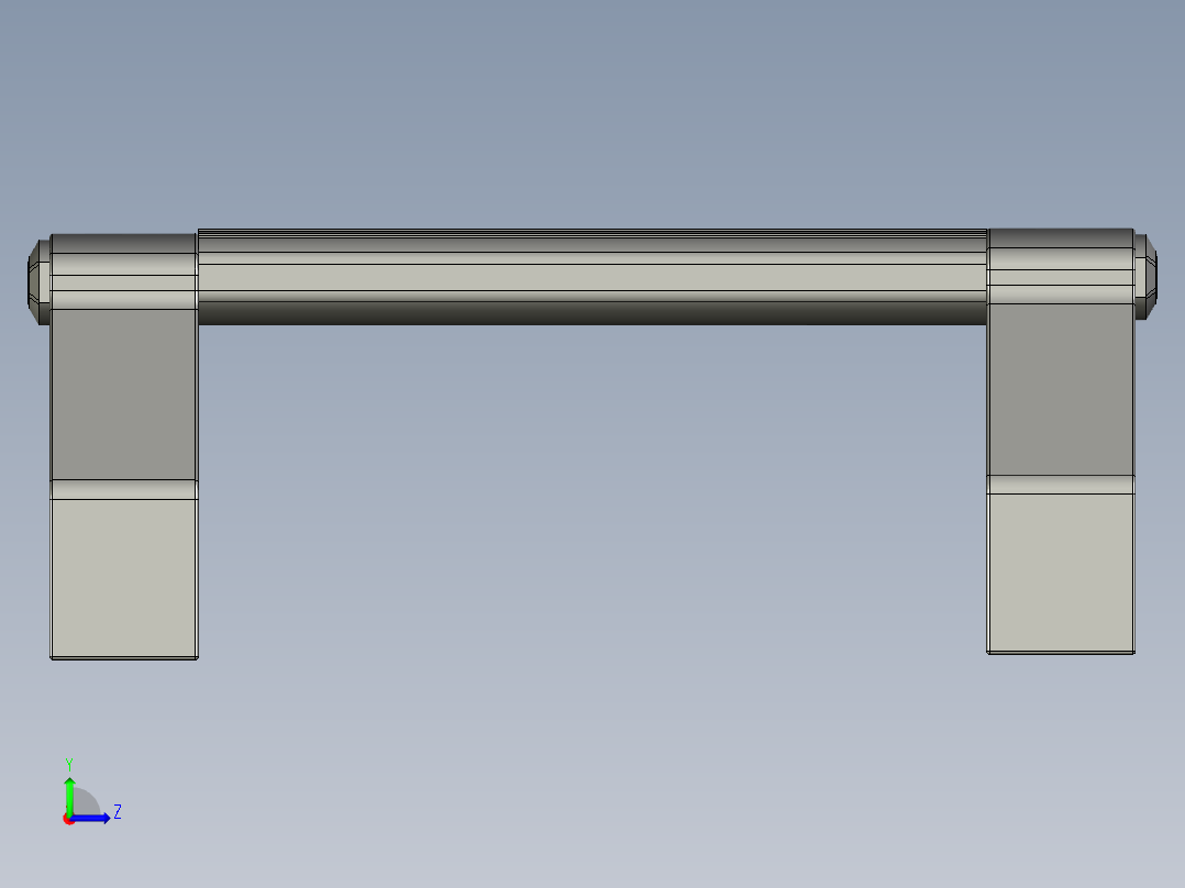 取手(鋁合金)(B)A1-3D多系列多零件图纸模型左视图