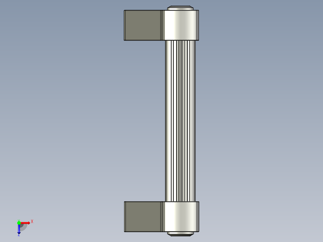 取手(鋁合金)(B)A1-3D多系列多零件图纸模型俯视图