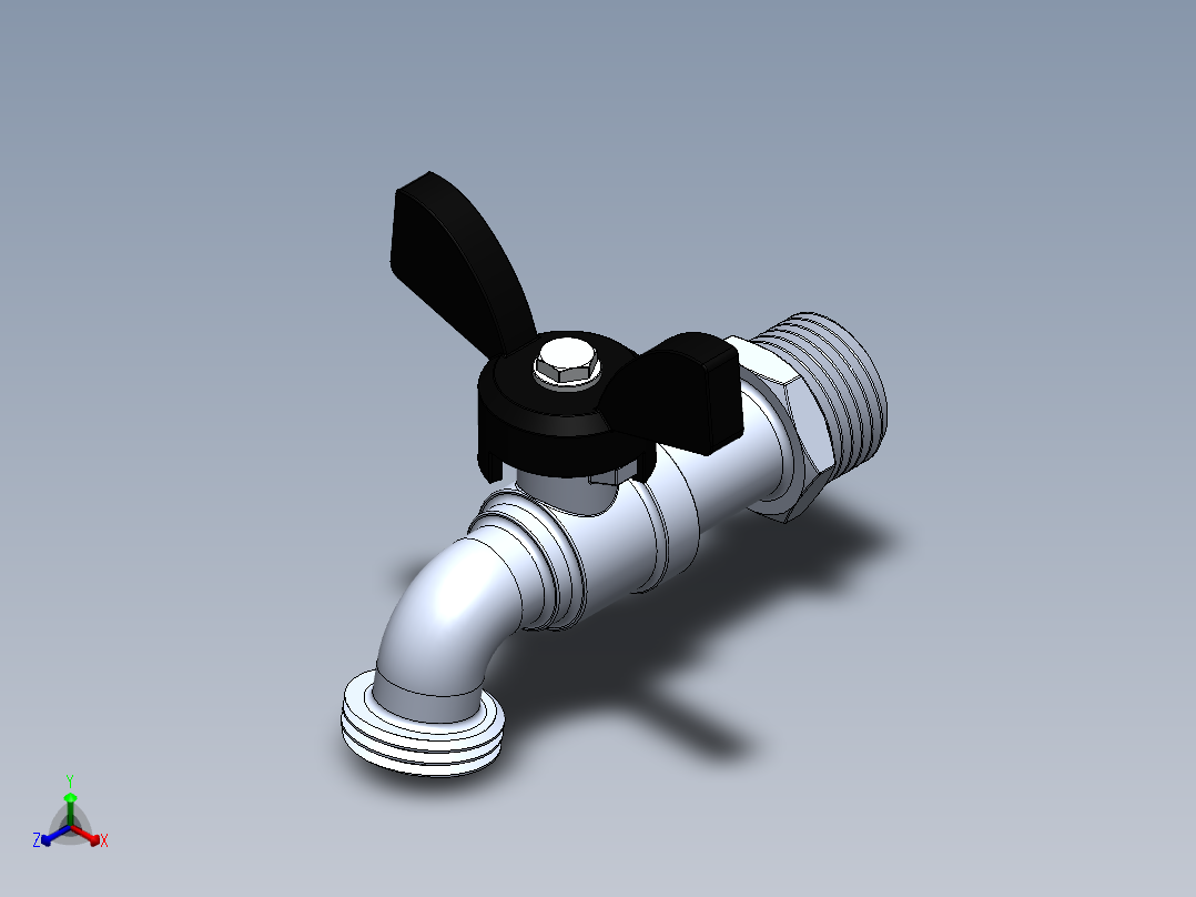 水龙头5正等轴测图