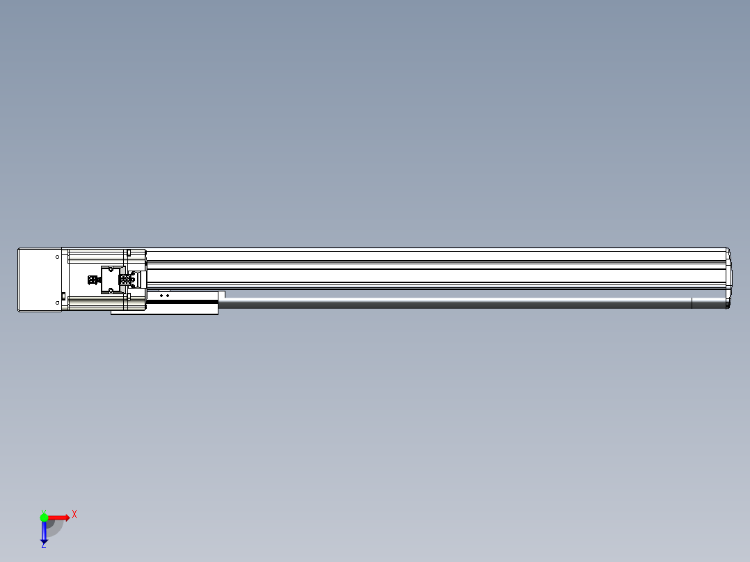 VF丝杆传动-一般环境VF14-Lxx-C-S600-BR-ZP75-C3俯视图