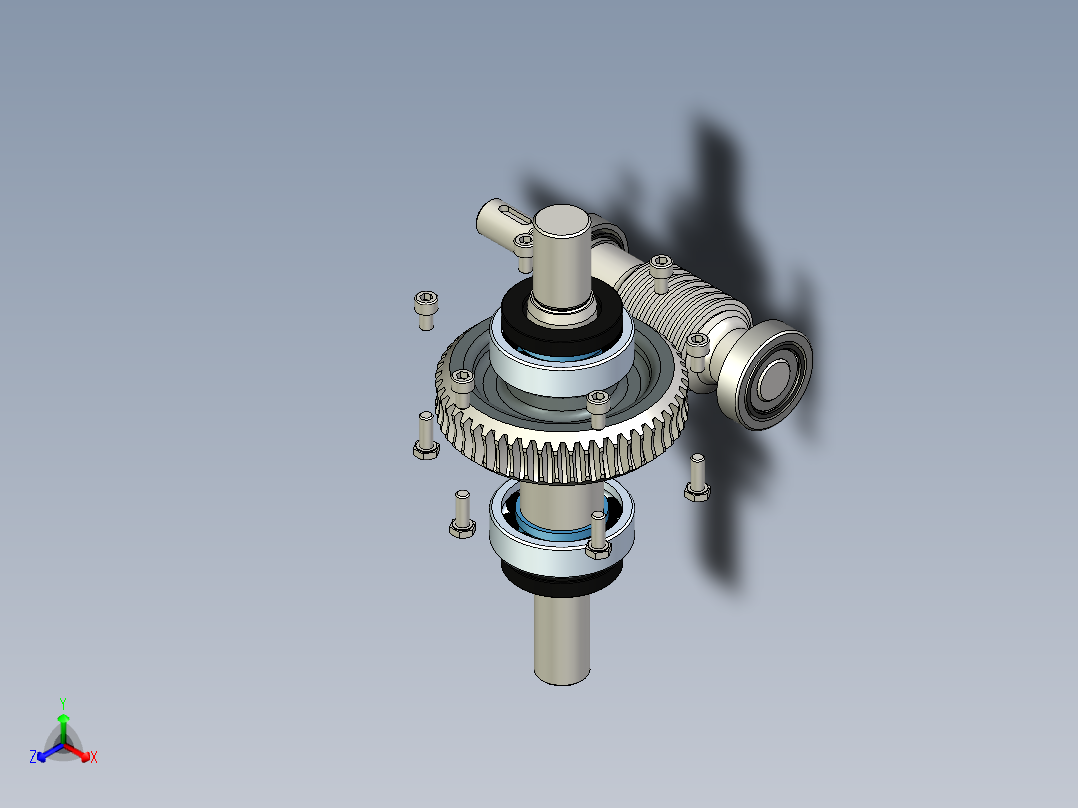 齿轮啮合 (144)正等轴测图