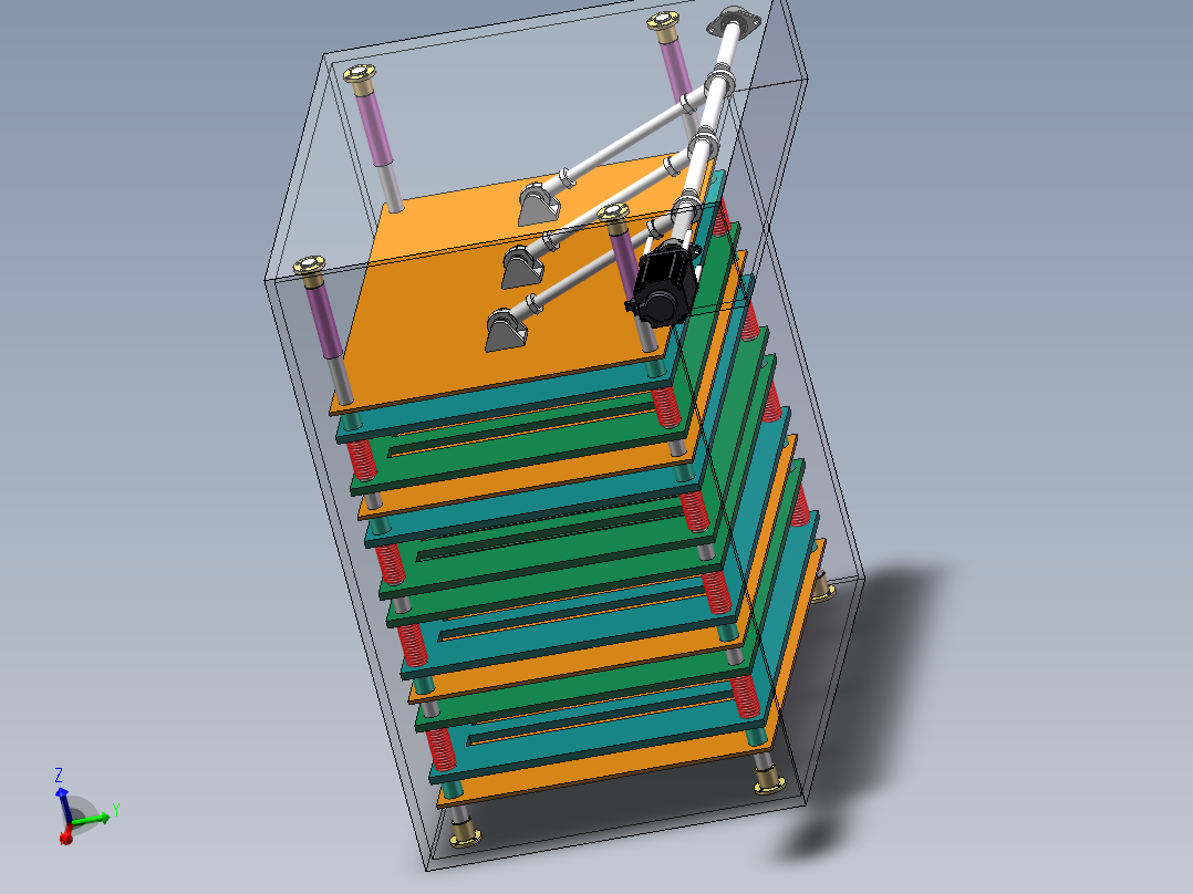 连杆压板机构<span style='color: red'>3d</span>图纸 曲柄滑块机构 封闭式压板往复运动机构<span style='color: red'>3d</span>模型