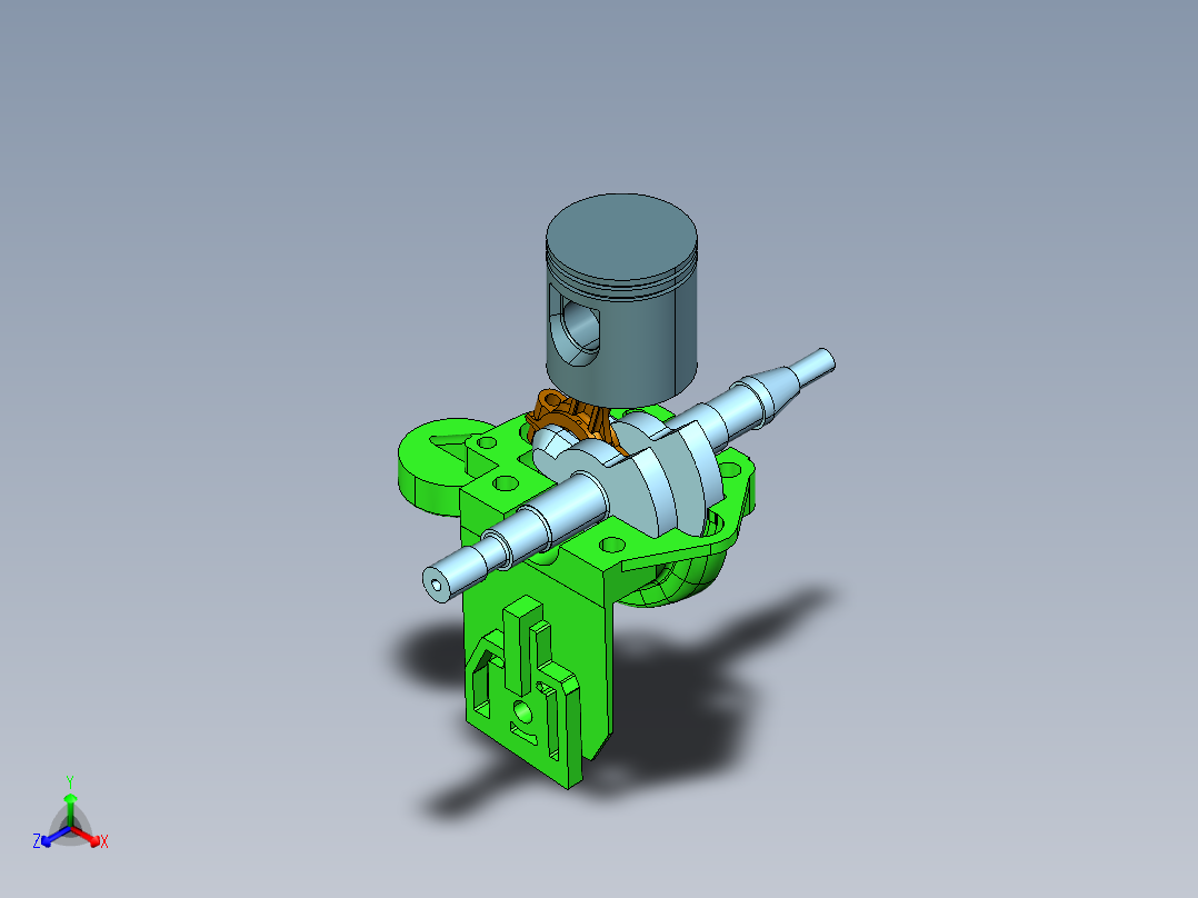 运动机构3正等轴测图