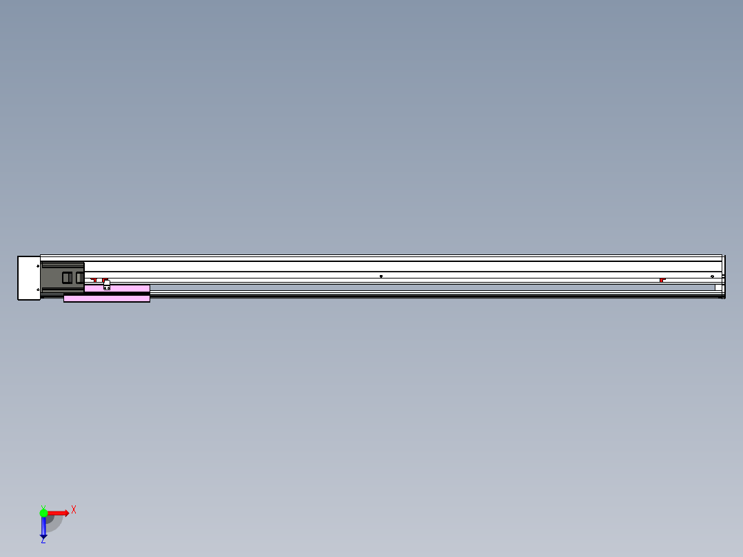 VF丝杆传动-一般环境VF22-L20-C-S1400-BR-P75-C4俯视图