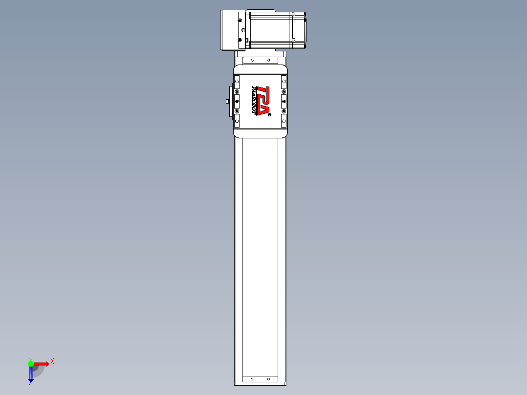 同步带全封闭直线模组TPA-HCB-85D-90-L350-RU-Y-P20-N3俯视图
