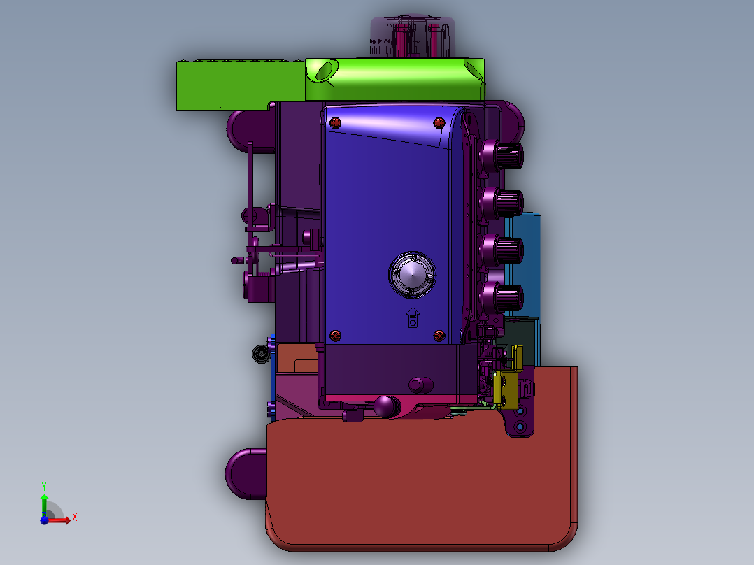 工业锁边缝机前视图
