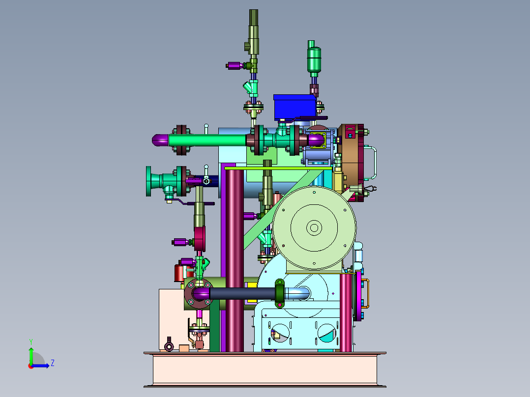 撬装式水处理设备左视图