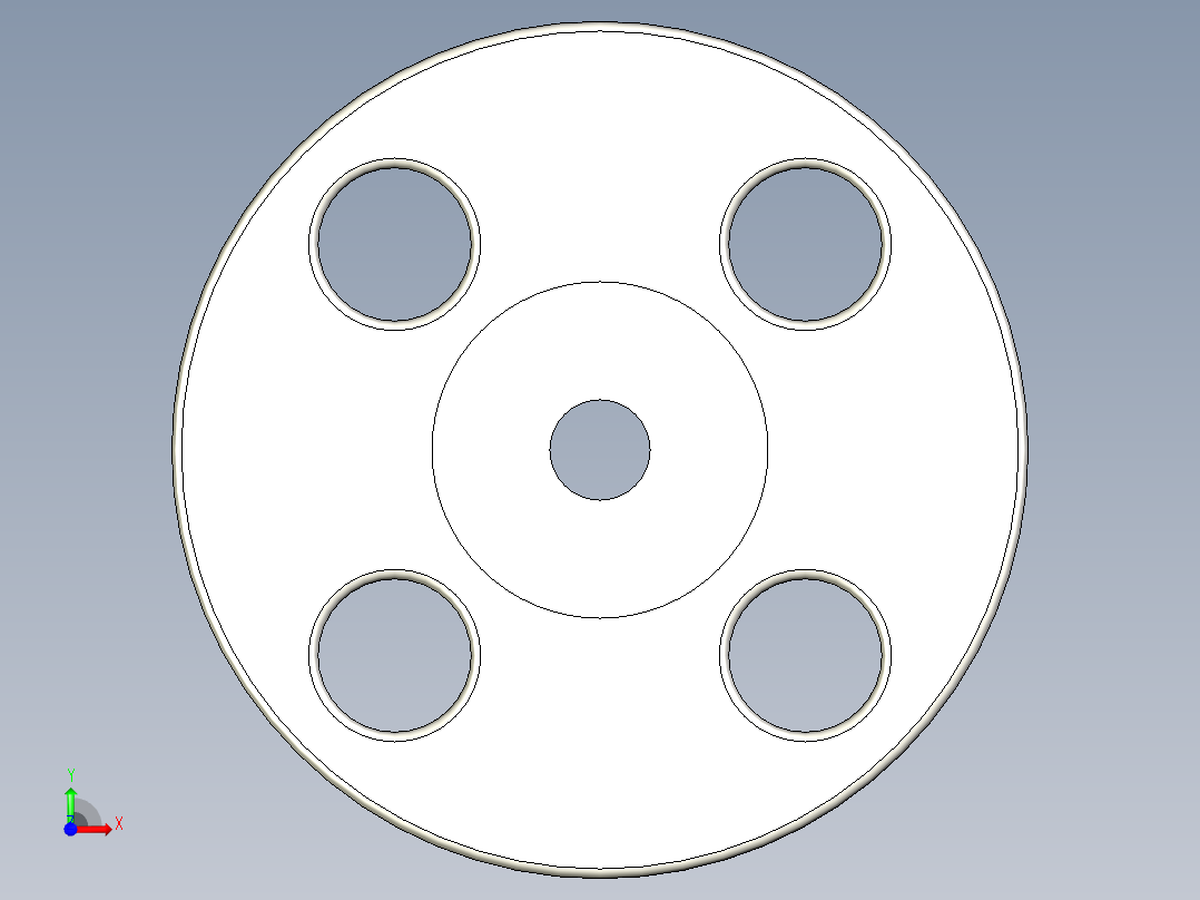 不锈钢ANSI法兰适配器，1-2英寸。卡套管接头，NPS 1-2英寸前视图