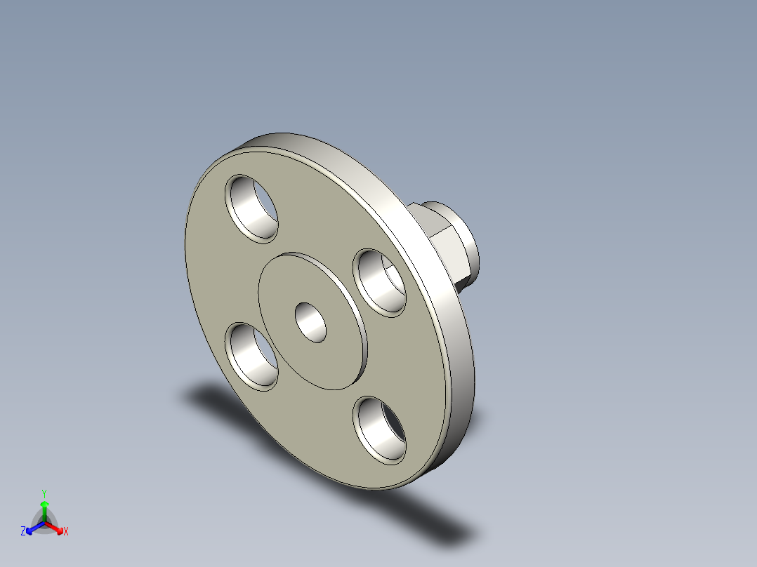 不锈钢ANSI法兰适配器，1-2英寸。卡套管接头，NPS 1-2英寸正等轴测图