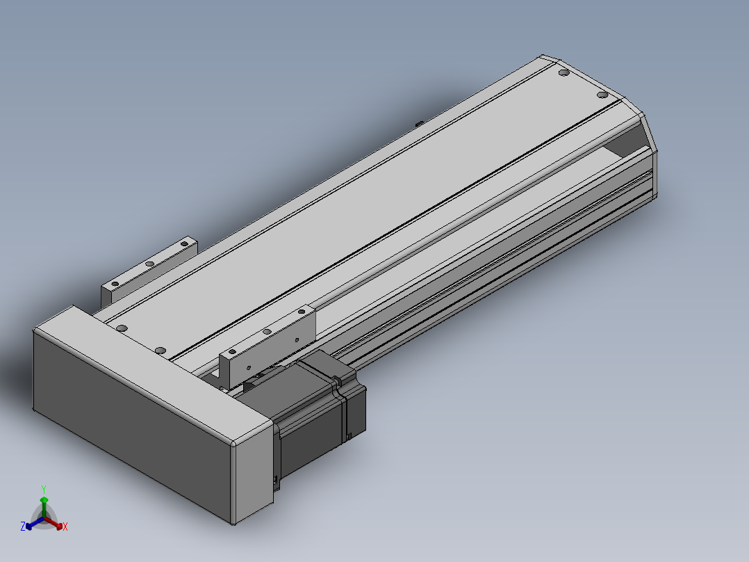 精密模组MY130-T10-300L-BL-P20B-C4-C正等轴测图