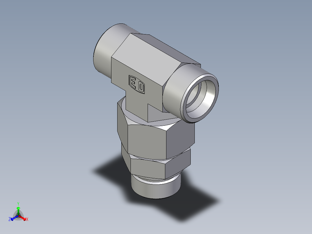 卡套式工业通用硬管接头EO_Assembled_adjustable_standpipe_branch_tee_EVT25SMOMD71