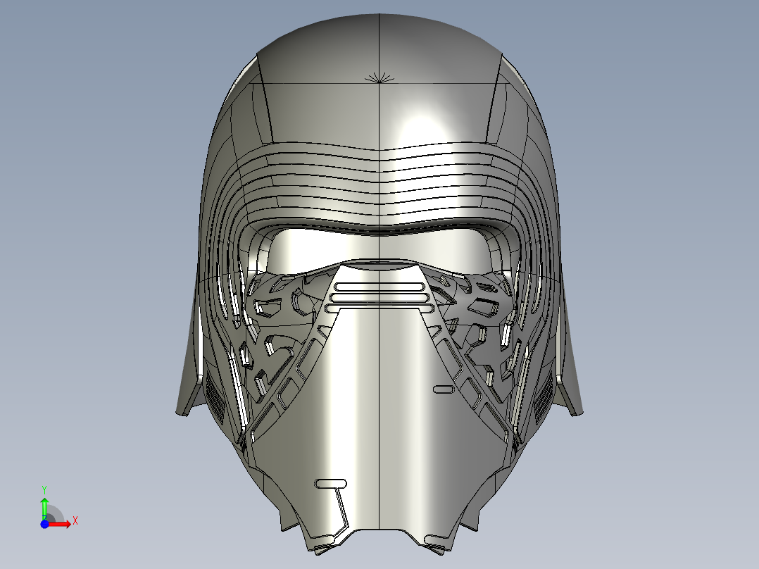 头盔前视图