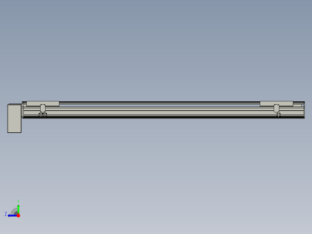 直线模组LHB21-L40-S1600-RD设计图纸右视图
