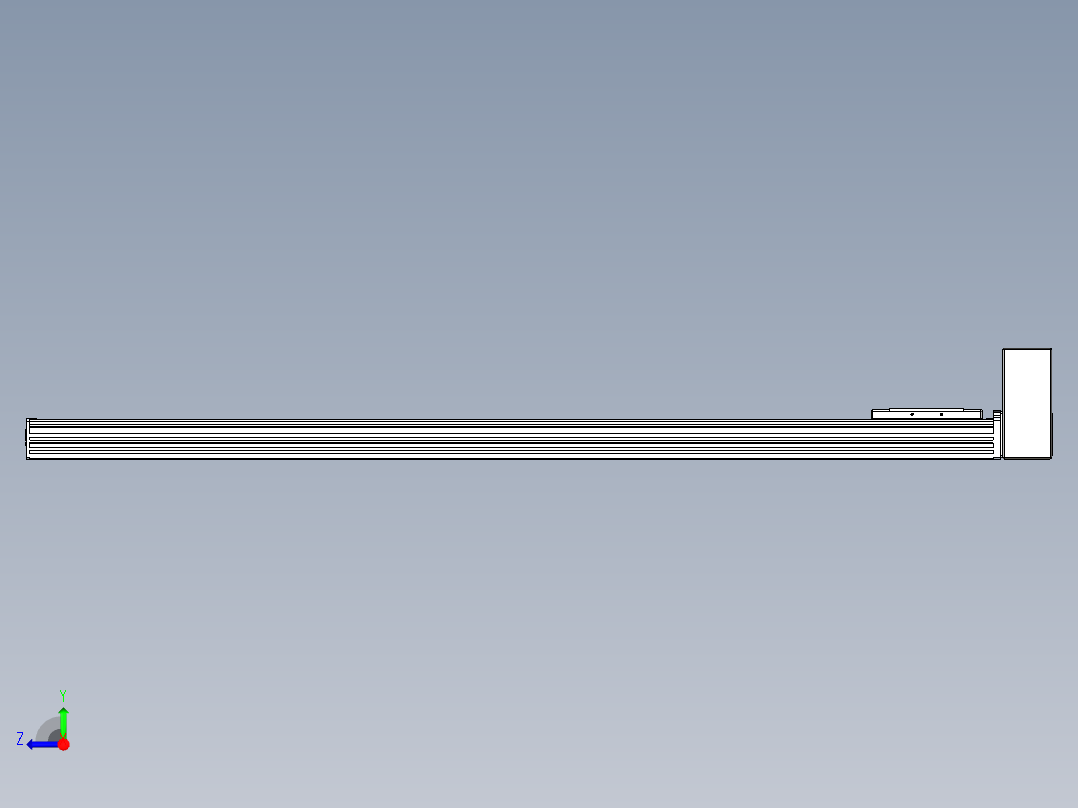 同步带全封闭直线模组TPA-HCB-110D-90-L1100-LU-C-P40-N3右视图