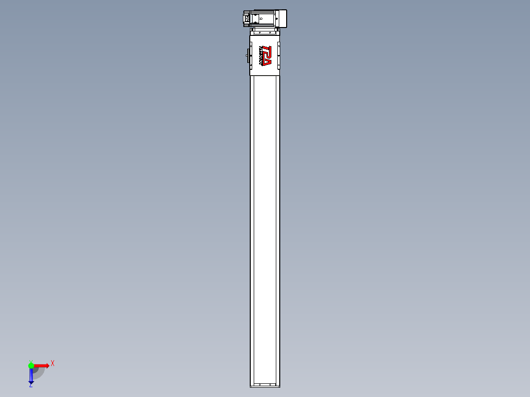 同步带全封闭直线模组TPA-HCB-110D-90-L1100-LU-C-P40-N3俯视图