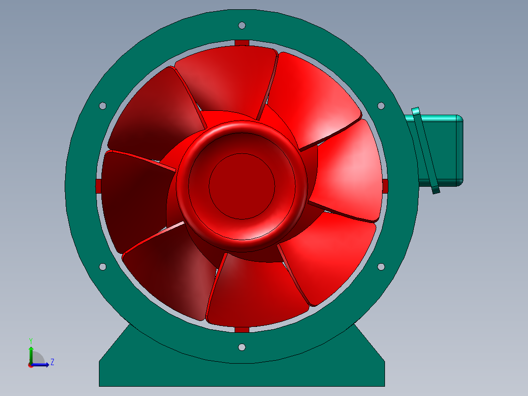 HTD(B)系列风机左视图