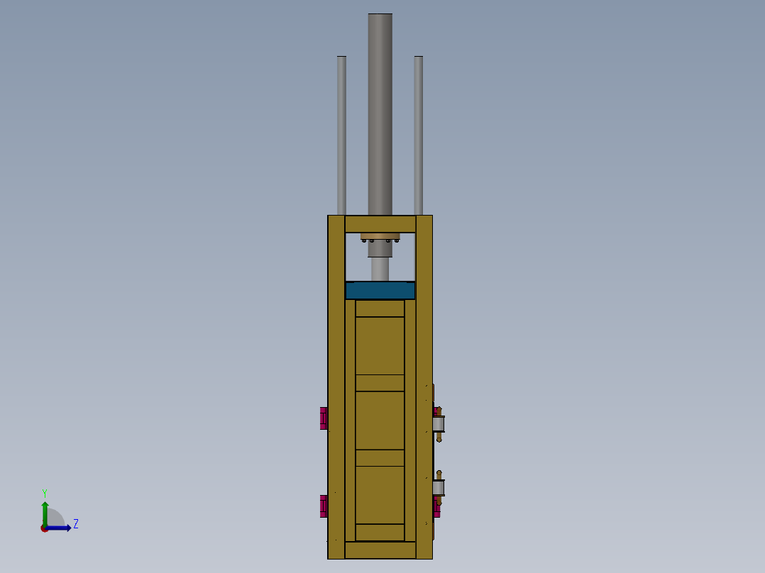 小型液压打包机sw16可编辑左视图