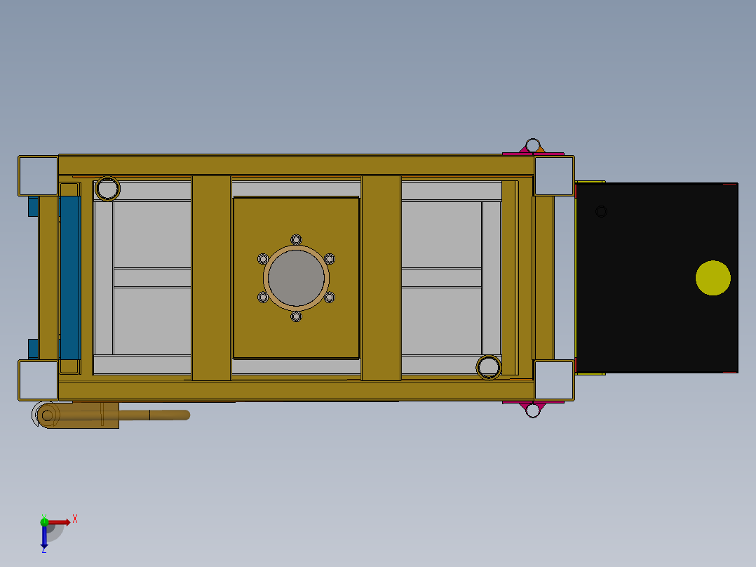 小型液压打包机sw16可编辑俯视图
