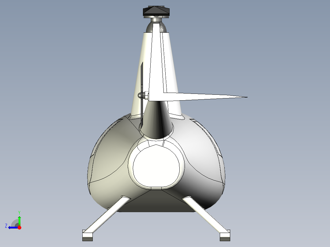 catia 直升飞机巡警右视图