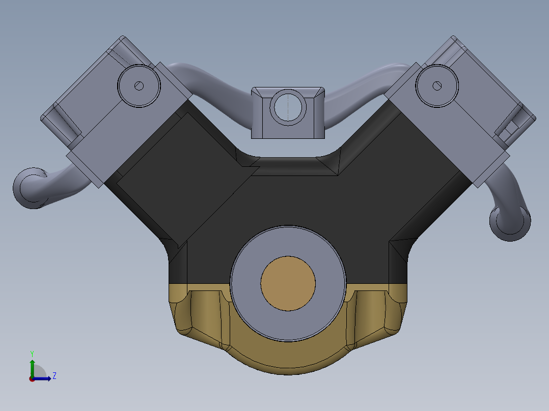 V6发动机左视图