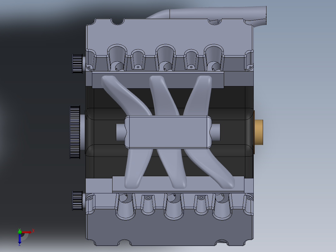 V6发动机俯视图