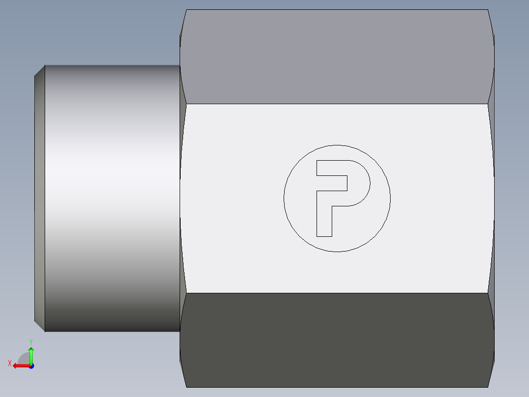 卡套式工业通用硬管接头EO_Swivel_connector_GAI15LRCFX后视图