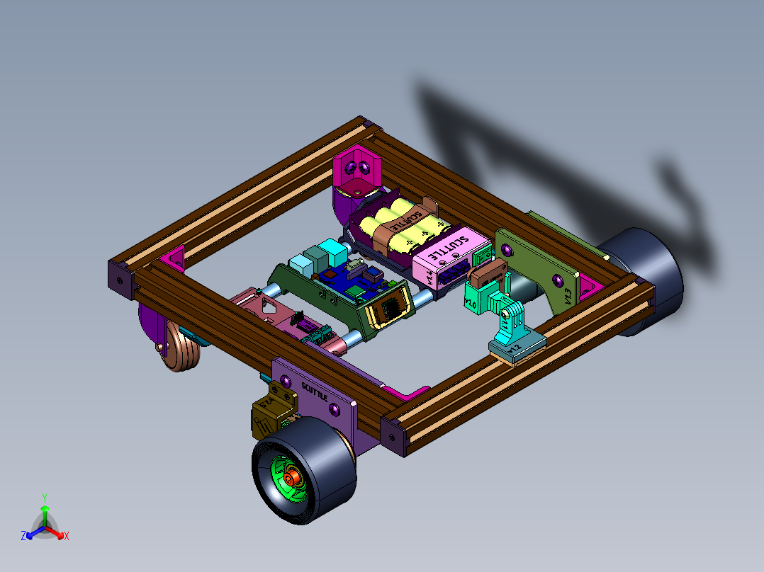 双驱动的视觉导引AGV原型车