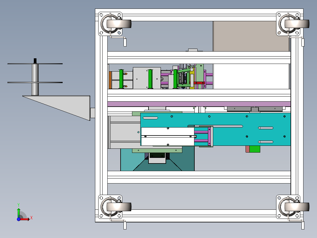 茶叶包装机的设计前视图