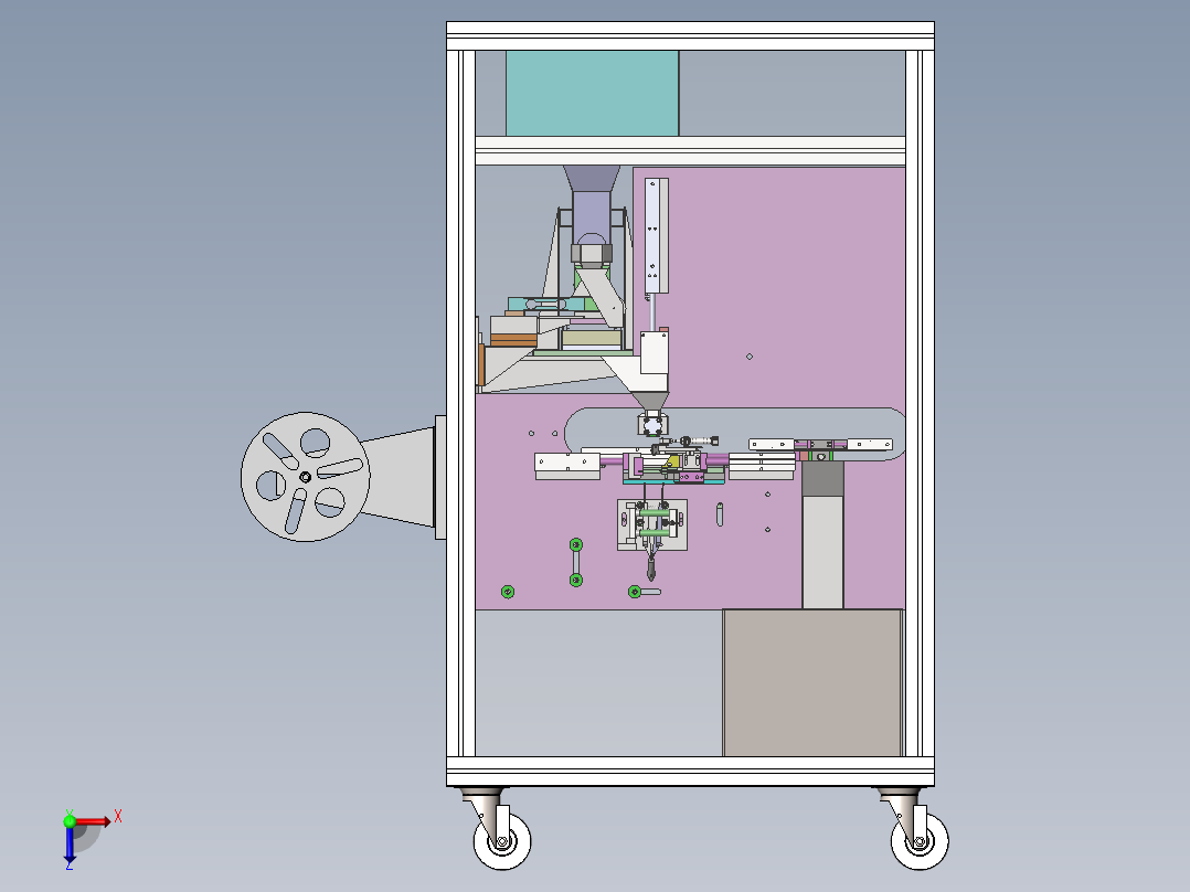 茶叶包装机的设计俯视图