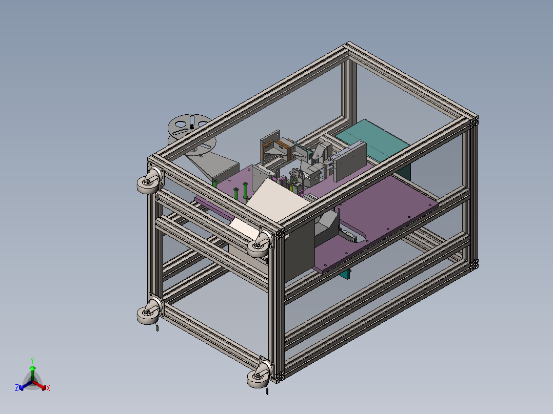 茶叶包装机的设计正等轴测图