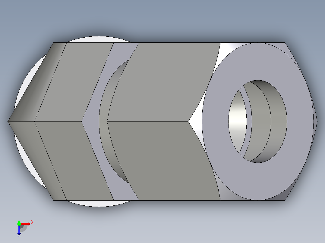 卡套式工业通用硬管接头EO_Adjustable_locknut_45_deg_elbow_VEE10ZLMCF俯视图