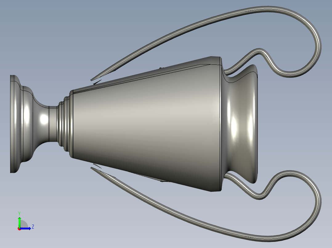 欧洲足球锦标赛奖杯左视图