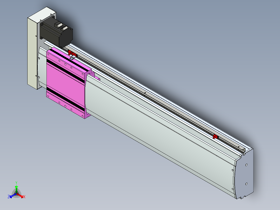 VF丝杆传动-一般环境VF22-L20-C-S800-BR-P75-C4正等轴测图