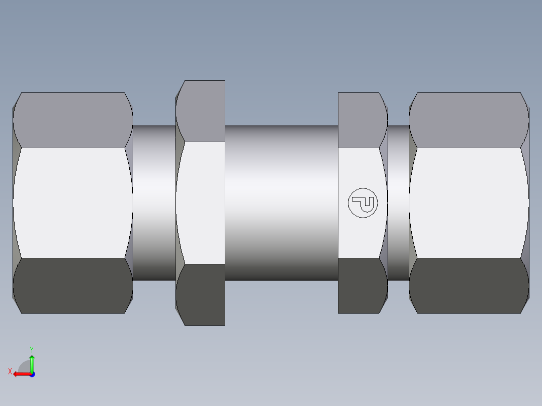 卡套式工业通用硬管接头EO_Bulkhead_union_SV15ZL71后视图