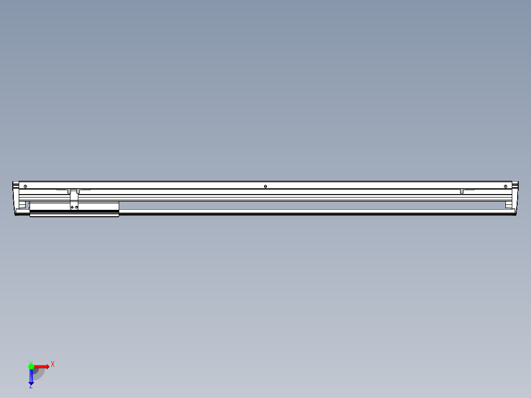 威洛博VL系列直线电机模组-VL14S3-S900俯视图