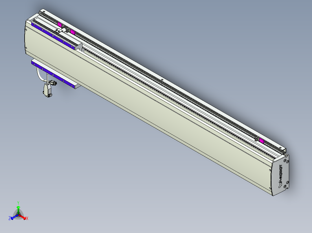 威洛博VL系列直线电机模组-VL14S3-S900正等轴测图