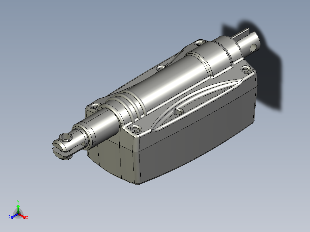 上银线性制动器LAN4_STEP正等轴测图