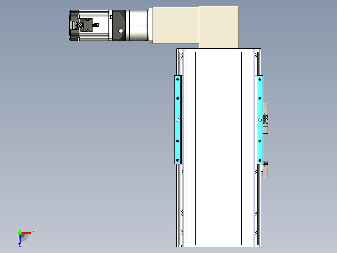 同步带滑台-半封闭B22-L100-C-S100-L-P75-D3-N5俯视图